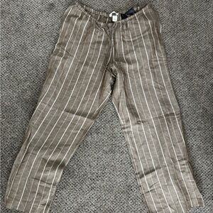 H&M Brown Striped Pant